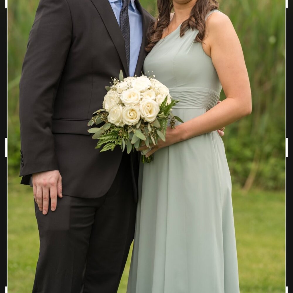 Azazie Dallas Agave Chiffon Dress